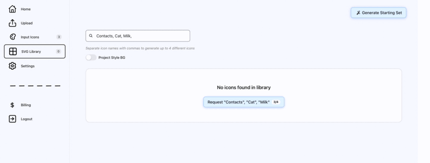 Create icons on demand